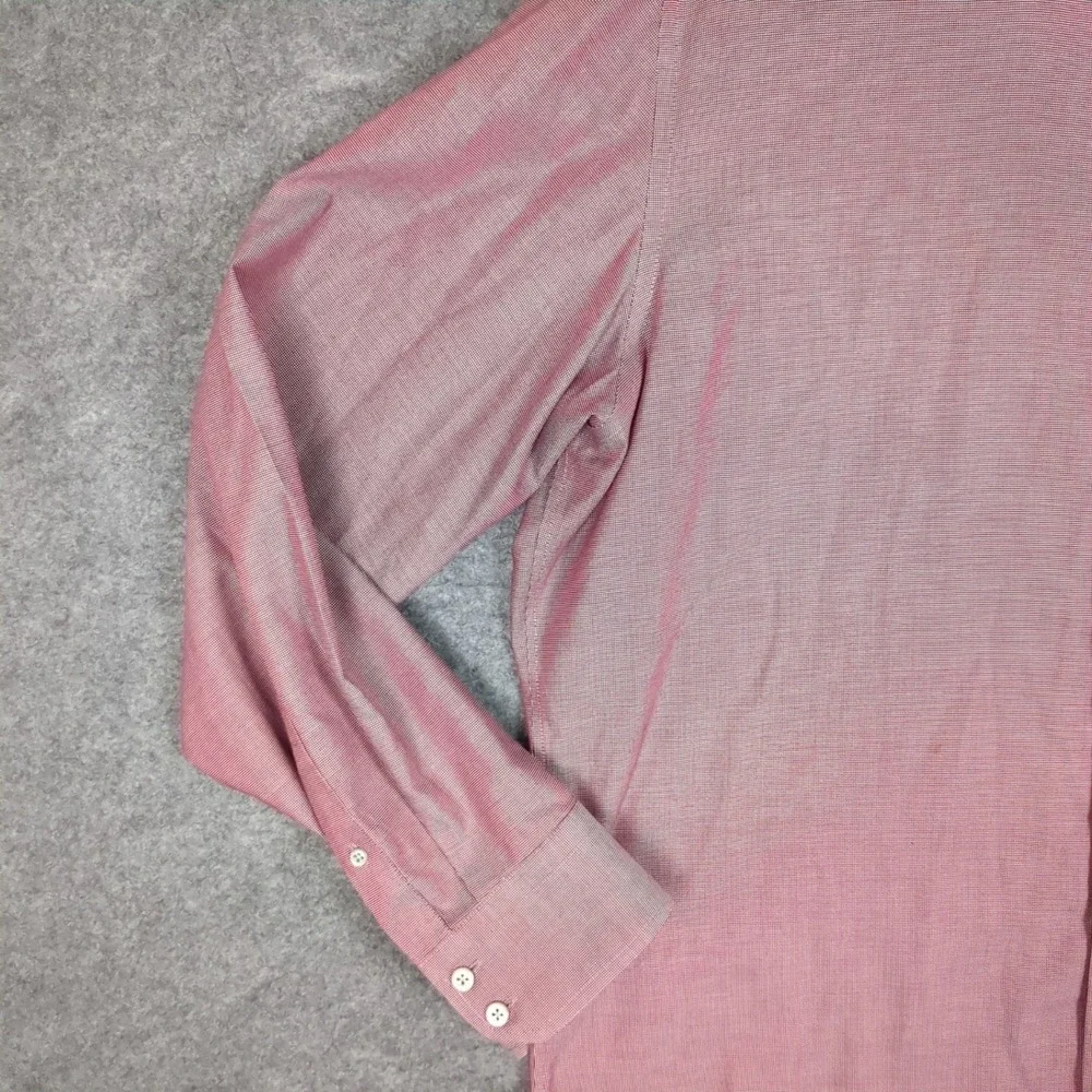 Banana Republic Mens XL Non-Iron Slim Fit Dress Shirt Micro-Check Long Sleeve